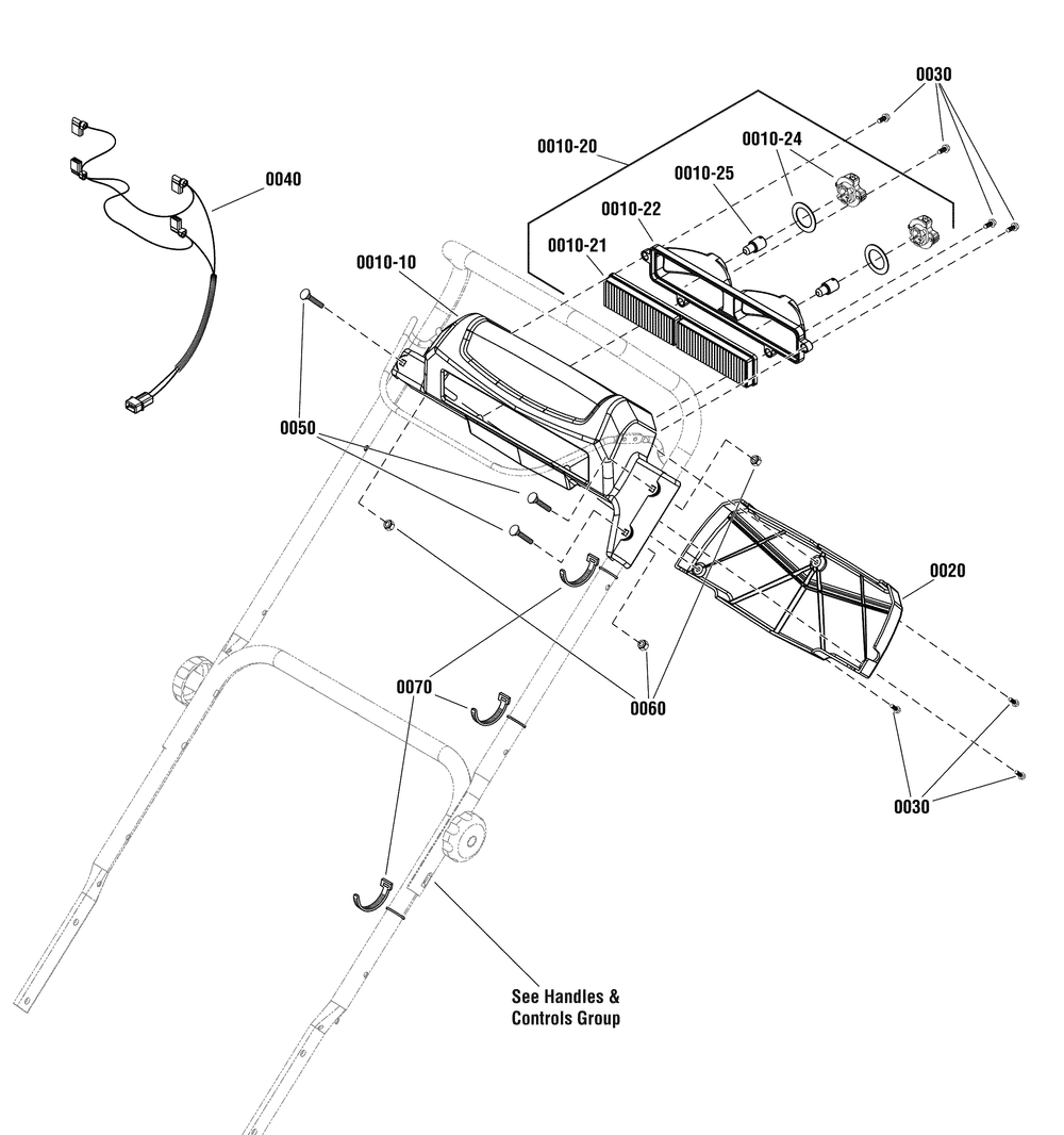 Light Panel Group Diagram and Parts List for 1696162-00-922S 2012 Briggs and Stratton Snow Blower